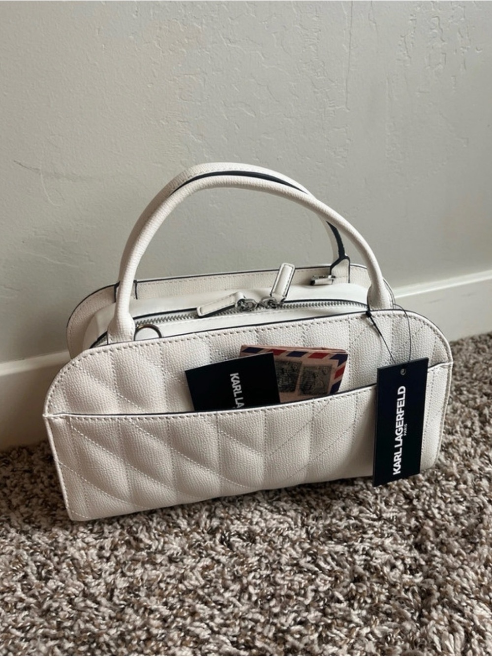 Karl Lagerfeld Maybelle Satchel with Pins - Picture 10 of 11